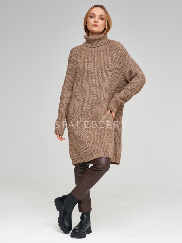 Женский вязаный свитер оверсайз, джемпер